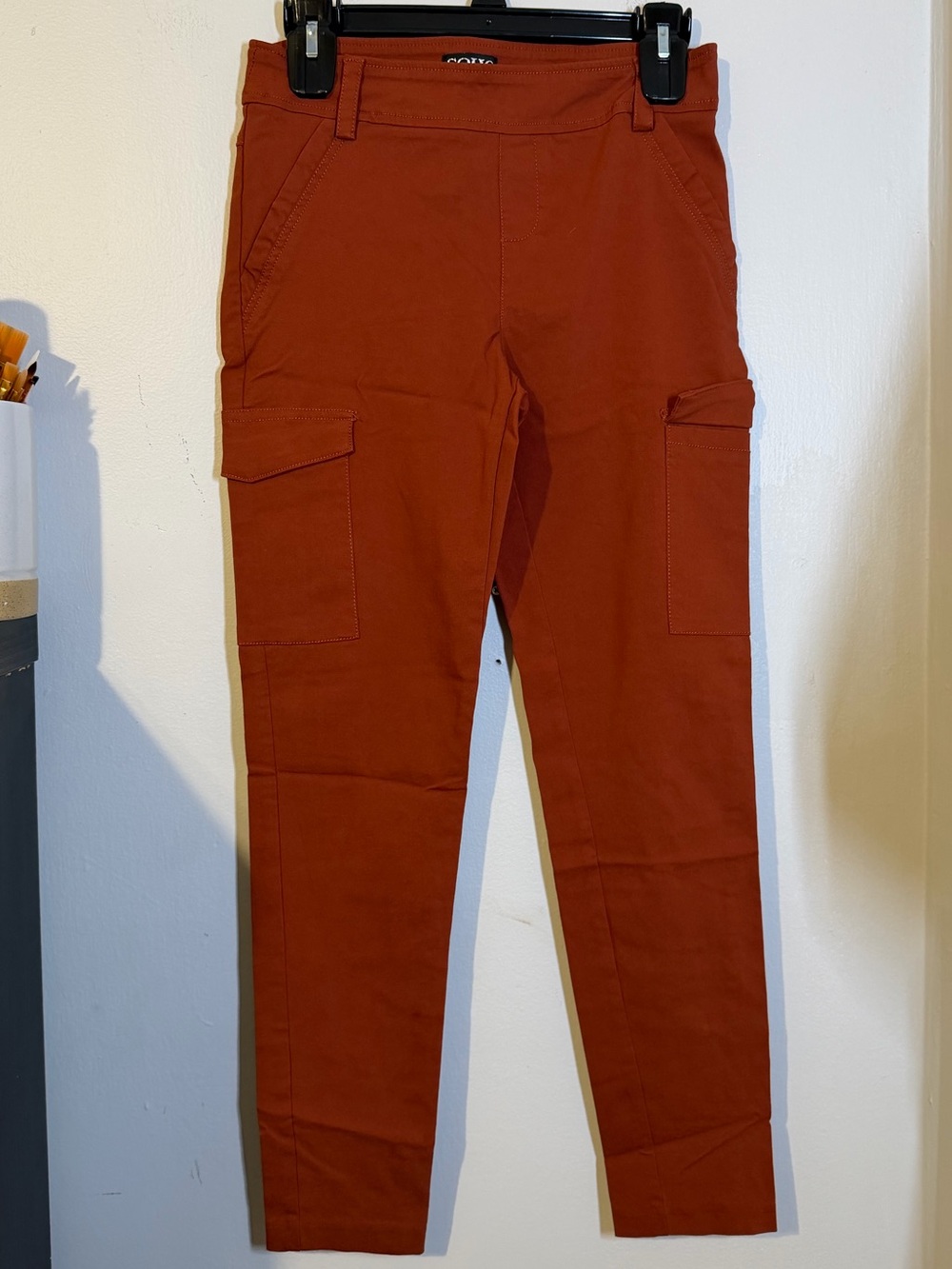 Soho Men's Cargo Pants in Rust Orange